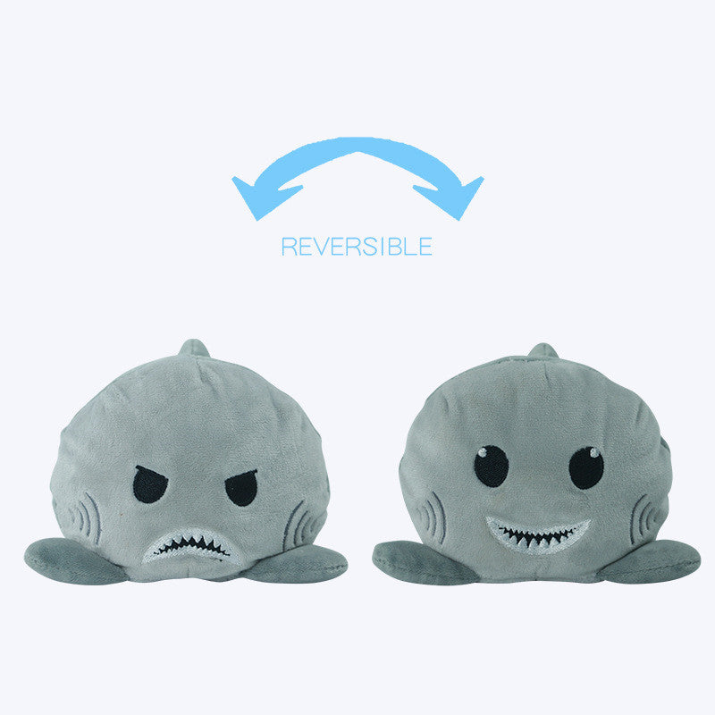 Shark Flip Plush Toy Double-sided Expression Doll