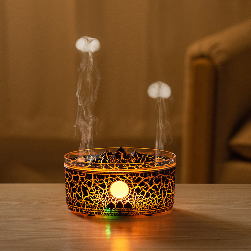 Glacier Lava Humidifier Household USB Colorful Simulation Flame Aroma Diffuser