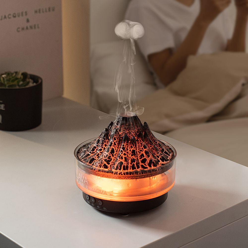 Glacier Lava Humidifier Household USB Colorful Simulation Flame Aroma Diffuser