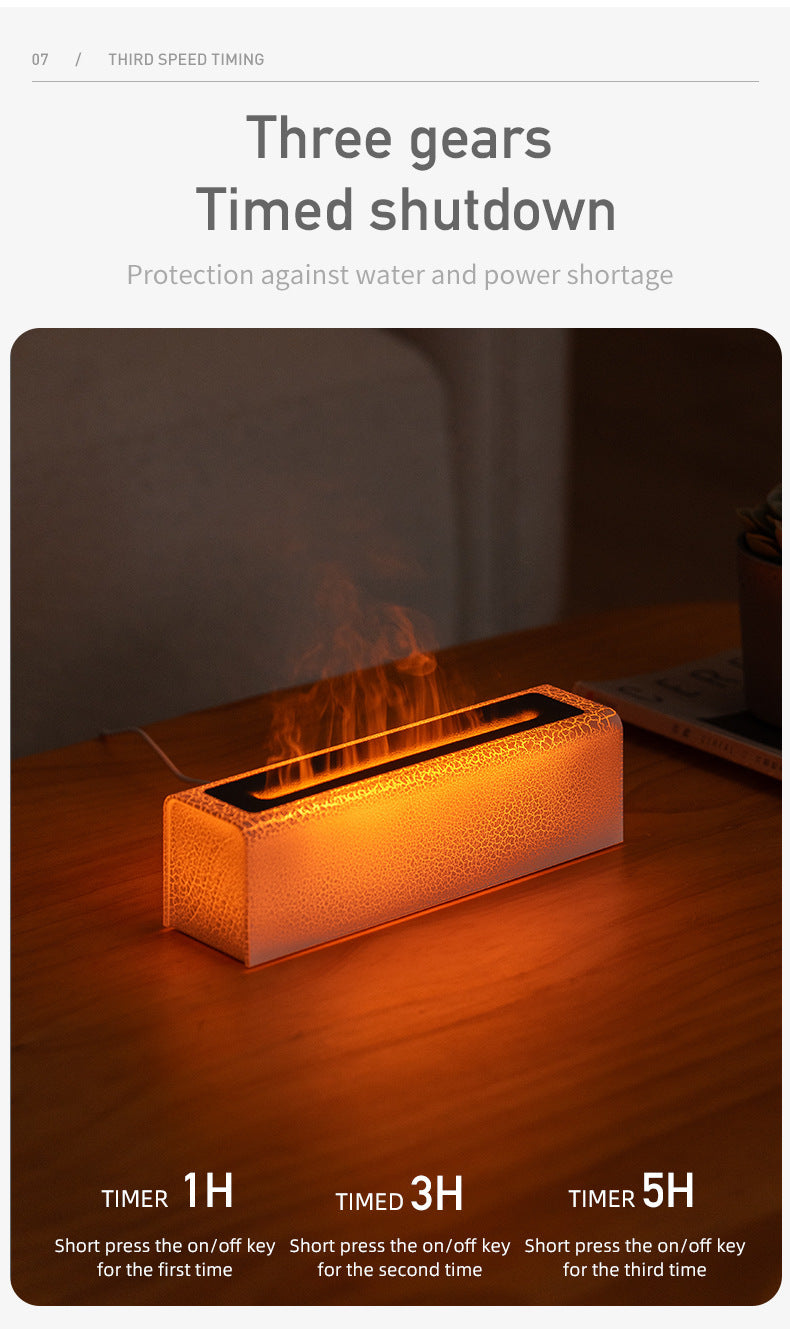 Creative Lava Colorful Flame Aroma Diffuser Desktop Atmosphere Humidifier