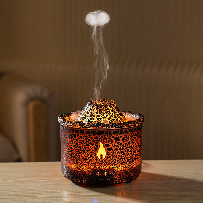 Glacier Lava Humidifier Household USB Colorful Simulation Flame Aroma Diffuser