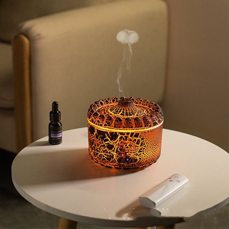 Glacier Lava Humidifier Household USB Colorful Simulation Flame Aroma Diffuser