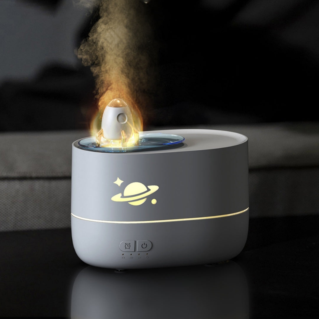 Household Bedroom Colorful Flame Aroma Diffuser Desktop Humidifier