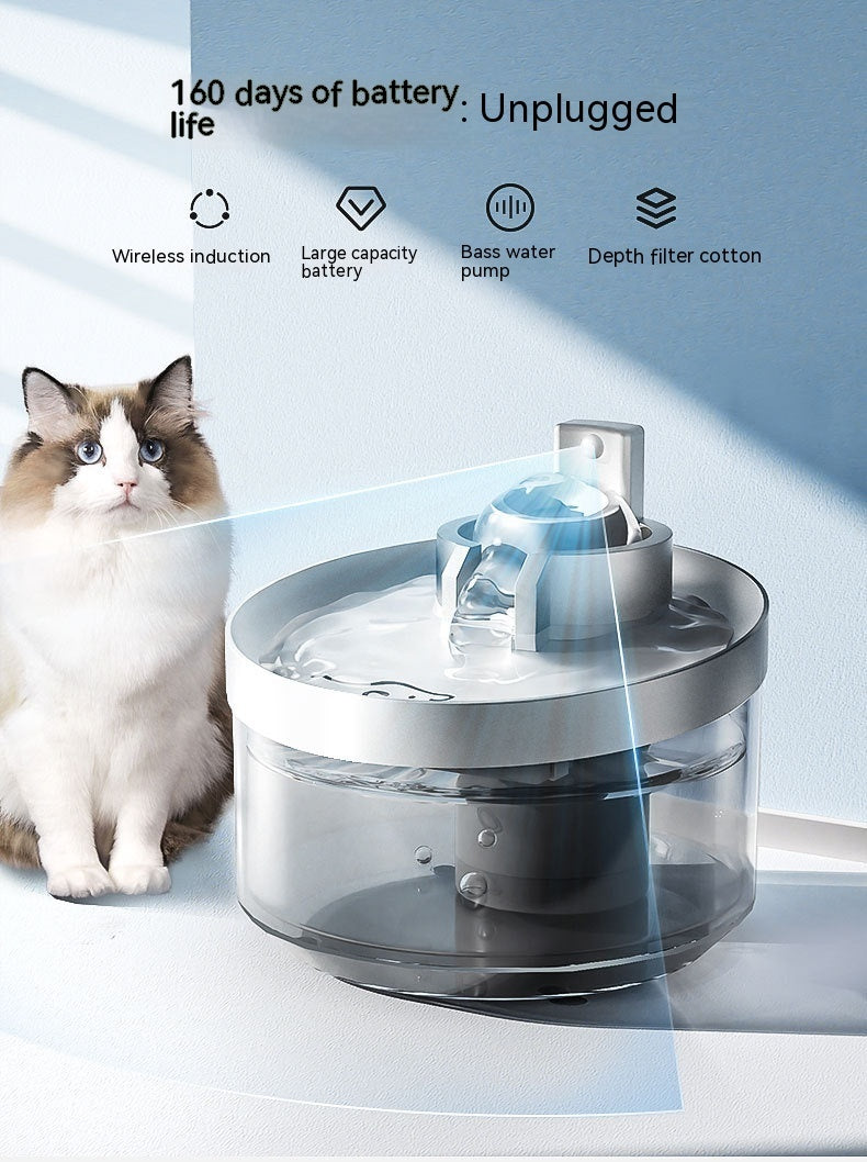 Cat Water Fountain Wireless Induction Drink Fountain