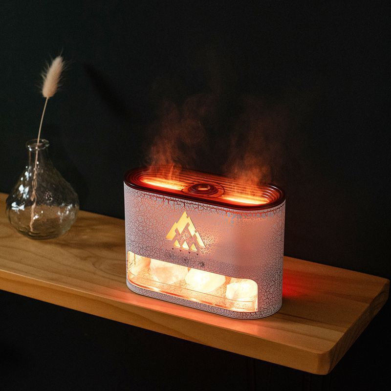 Glacier Lava Humidifier Household USB Colorful Simulation Flame Aroma Diffuser