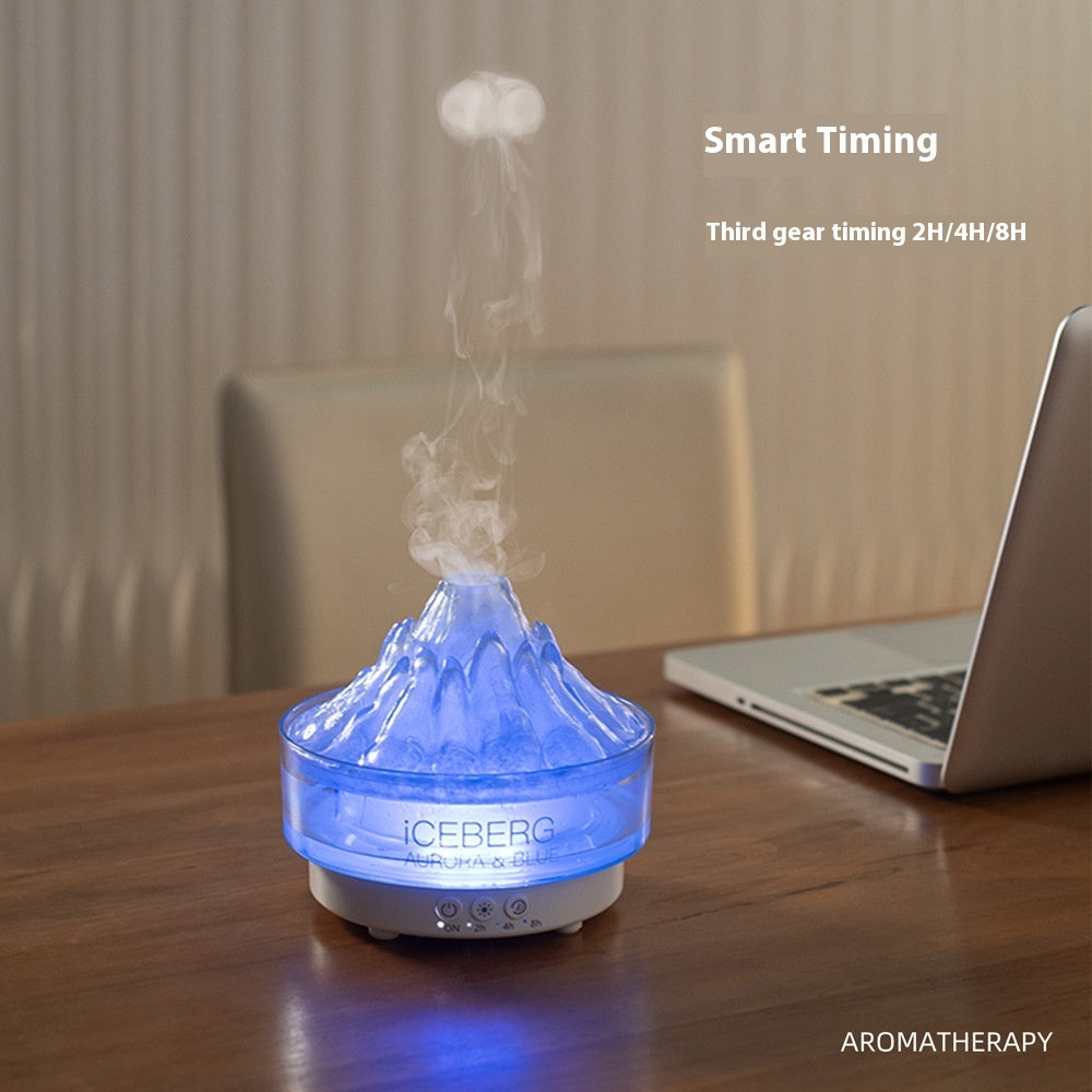 Glacier Lava Humidifier Household USB Colorful Simulation Flame Aroma Diffuser