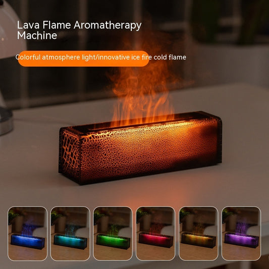 Creative Lava Colorful Flame Aroma Diffuser Desktop Atmosphere Humidifier