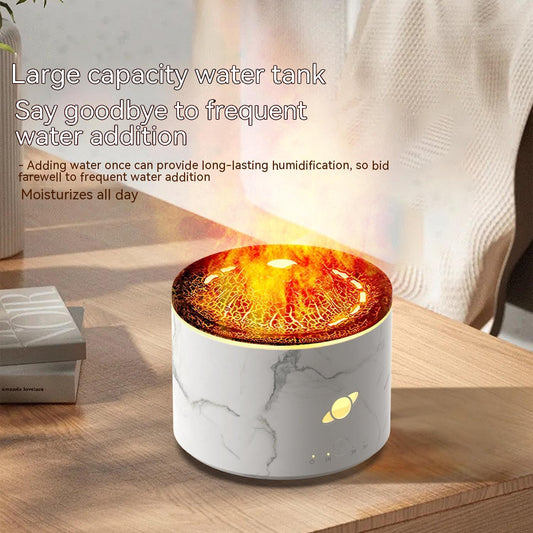 Volcanic Atmosphere Aroma Diffuser Colorful Flame Simulation