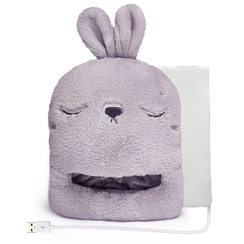 USB charging Rabbit Plush warm foot pad artifact