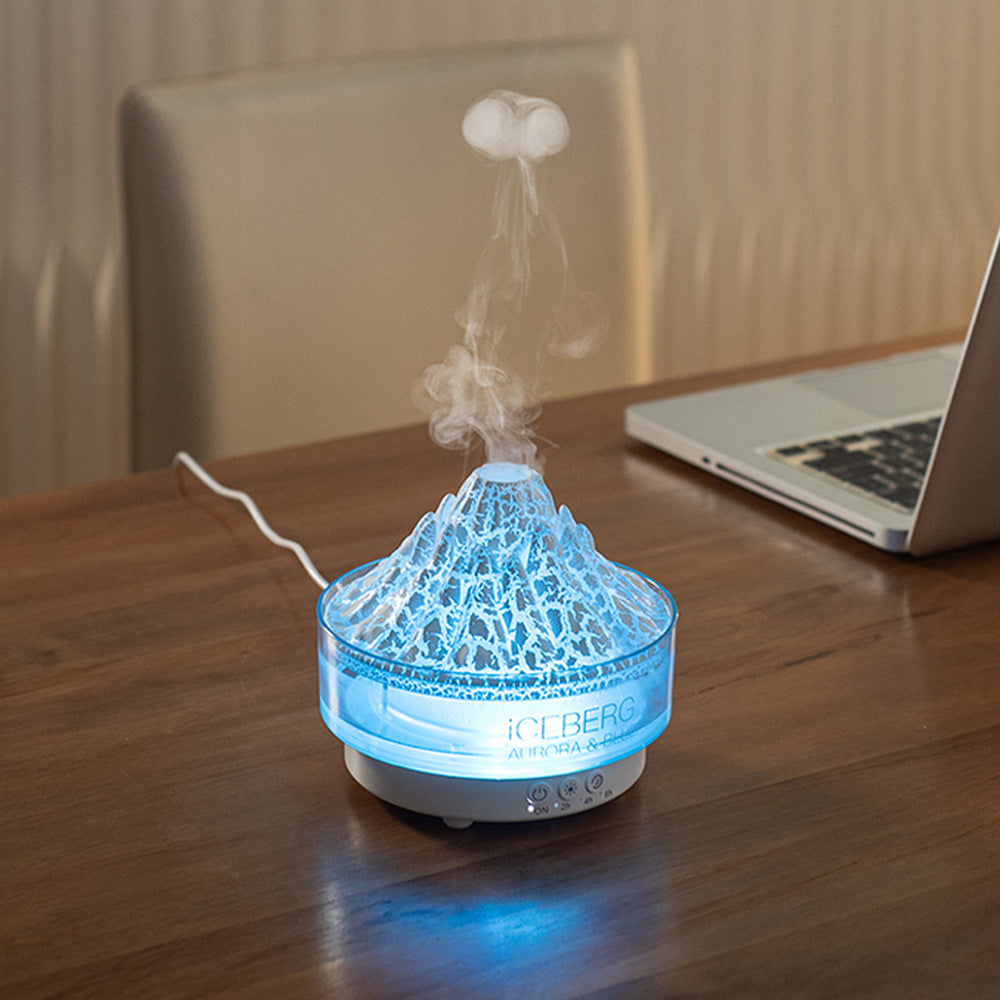 Glacier Lava Humidifier Household USB Colorful Simulation Flame Aroma Diffuser