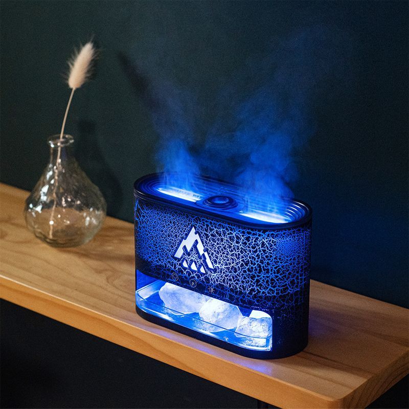 Glacier Lava Humidifier Household USB Colorful Simulation Flame Aroma Diffuser